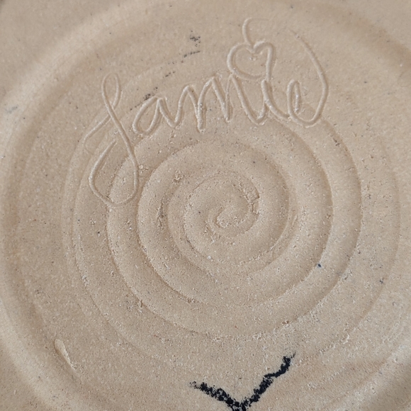 Easter Studio Pottery lidded cheese dish bunny handle Ceramic Easter Carrot - Picture 12 of 12